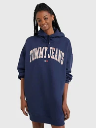 Tommy Hilfiger Jeans Dress - TJW COLLEGIATE LOGO HOODIE DRESS blue