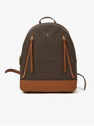 Dark Brown Women's Patterned Backpack - Women
