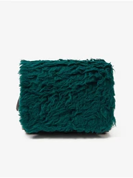 Green Women's Faux Fur Crossbody Bag - Women
