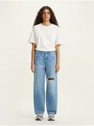 Levi's Blue Womens Wide Jeans Levi's Baggy Dad - Women