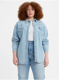 Levi's Light Blue Denim Oversize Shirt Levi's Dorsey Western - Women
