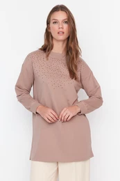 Mink Sequin Knitted Tunic