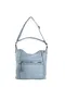 Light blue lady''''s shoulder bag with pocket