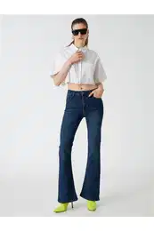 traperice irokih nogavica visokog struka - Victoria Jeans