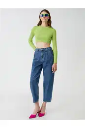 Comfortable Cut, Skinny Leg Trousers - Slouchy Jeans