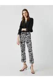 Zebra vzorne hlae Slim Fit