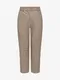 Beige women's faux leather cropped trousers ONLY Idina