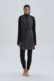 Anthracite Long Sleeve Leggings Swimsuit