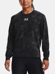 T-Shirt Rival Terry Print Crew-BLK - Women