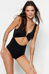 Black V-Neck dodatna oprema za obiajne kopalke za noge