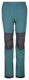 Children's outdoor softshell pants RIZO-J dark green
