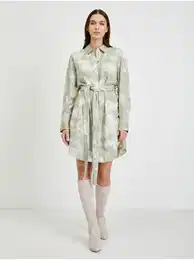 Green tie-dye shirt dress Shonda - Women