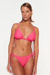 Fuchsia Triangle Tunnel Bikini Top