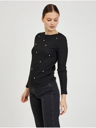 Black Women's Ribbed Sweater - Women