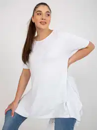 Obyejn bl halenka plus size s kulatm vstihem