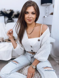 enski pulover NUTI ecru