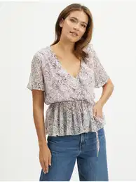 Light pink floral blouse Time - Ladies