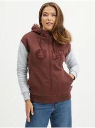 Light grey-burgundy women's hoodie - Women's