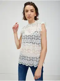 Krmov dmsk krajkov halenka Blond - Dmsk