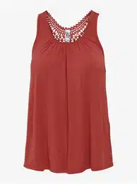 Brick tank top with lace Eddie - Women's