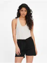 White tank top with lace Eddie - Women's