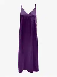 Purple Ladies Satin Midishdresses for Straps Cosmo - Women