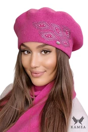 enska baretka Kamea_Beret_K.22.047.20_Raspberry