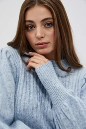 Sweater with fluffy sleeves