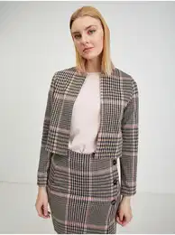 Pink-black women's patterned jacket - Ladies