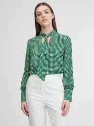 Green Women's patterned blouse - Ladies