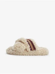 Beige women's home slippers - Women's