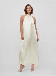 Creamy Women's Satin Maxi-dresses Sittas - Ladies