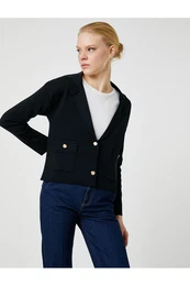 Blazer jakna Videz pletenine Cardigan