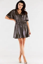 Woman's Dress A561 Gold/Dots