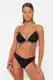 Trendyol Black Underwired Bikini top z dodatki