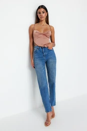 enske kavbojke High Waist