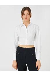 Corset Detailed Crop Shirt