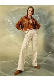 Straight Leg Jeans With Pocket Detail