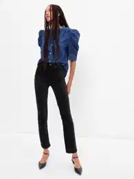 Jeans slim velvet vintage high rise - Women