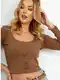 Blouse brown You don''''t know me G-094. R41