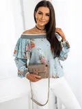 Svetlo modra Bluze z Vzorcem za dame image