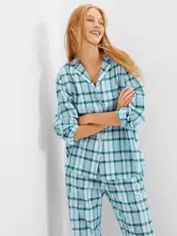 Pyjama Checkered Coat - Women