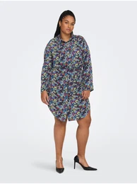 Purple-blue women's floral shirt dress CARMAKOMA Ayana - Women's