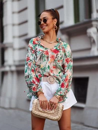 Blouse multicolor cmgBL1732.white