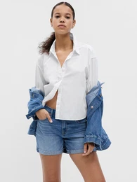Denim Shorts girlfriend mid rise - Women
