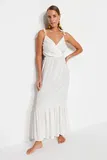 Krem Trendyol Maxi obleke za dame image