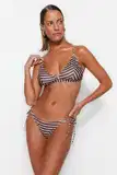 Črtast Bikini velikih velikosti za dame image