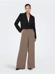 Light Brown Women's Wide Pants Vincent - Ladies