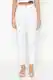 Trendyol White Trocked High Waist Mom Jeans