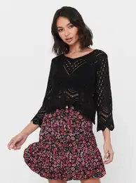 Black Short Sweater -New Sun - Women